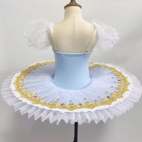 Girls kids children light blue ballet dance dresses ballerina tutu skirts ballet dance costumes for children